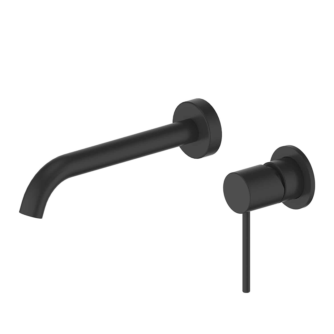 Greens Gisele Wall Basin/Bath Mixer Pvd Matte Black