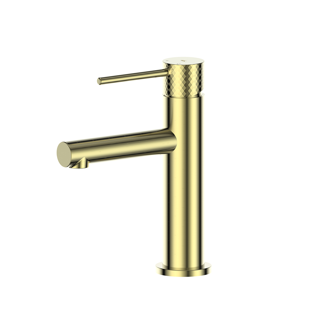 Greens Mika Basin Mixer Pvd Brushed Brass