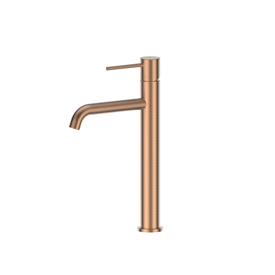 Greens Tesora Tower Basin Mixer Brushed Copper