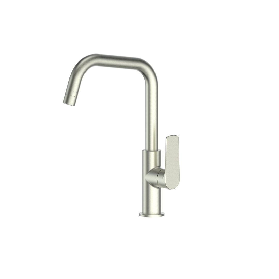 Greens Novi Gooseneck Sink Mixer Pvd Brushed Nickel