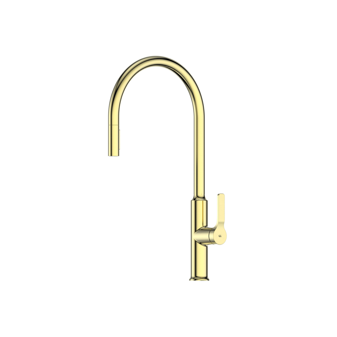 Greens Craft Pull-Down Kitchen Mixer With Chef'S Spout Pvd Brushed Brass