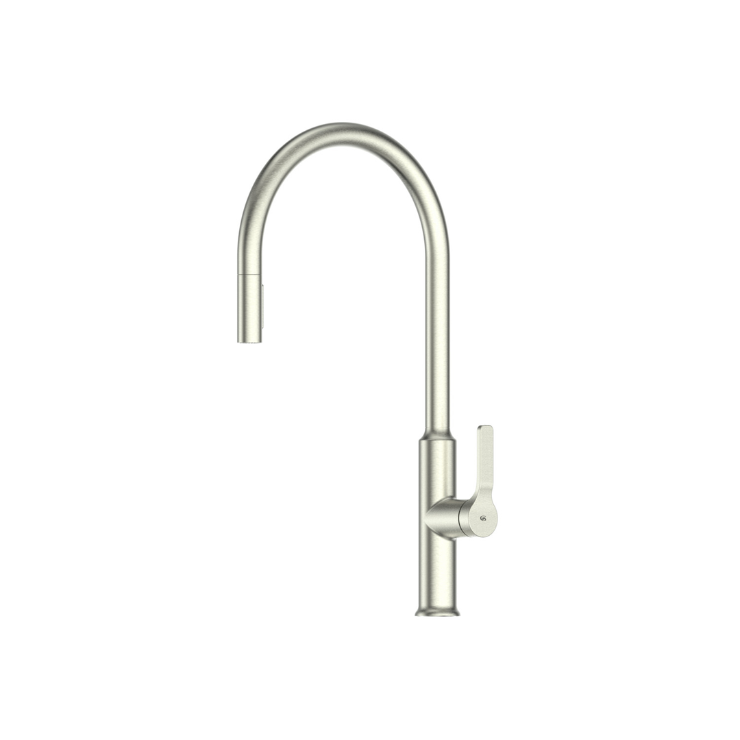 Greens Craft Pull-Down Kitchen Mixer With Chef'S Spout Pvd Brushed Nickel