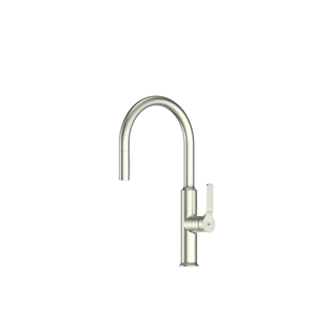 Greens Craft Pull-Down Kitchen Mixer With Prep Spout Pvd Brushed Nickel