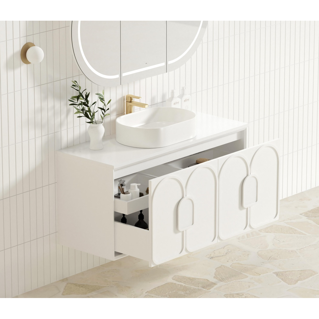 Otti Laguna Mk Ii 1200 Matte White Wall Hung Cabinet Only