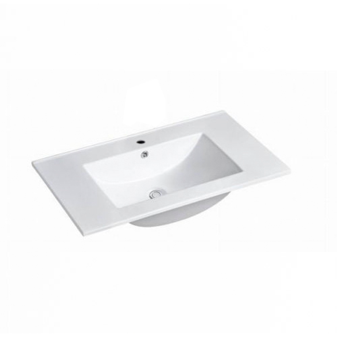 Otti Laguna Mk Ii 750 Matte White Wall Hung Vanity With Ceramic Top