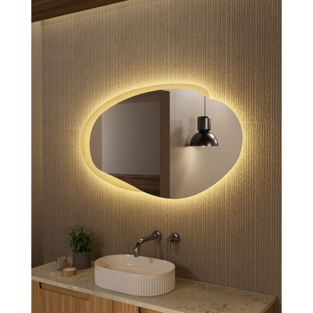 Aulic Evanston Mirror 1100mm With Matte Grey Acrylic Edge Matte Grey