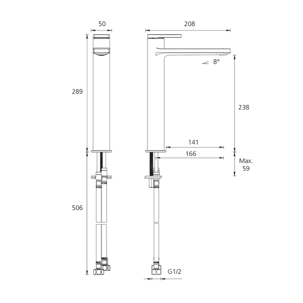 Oliveri LON096500FCR London Basin Tower CR