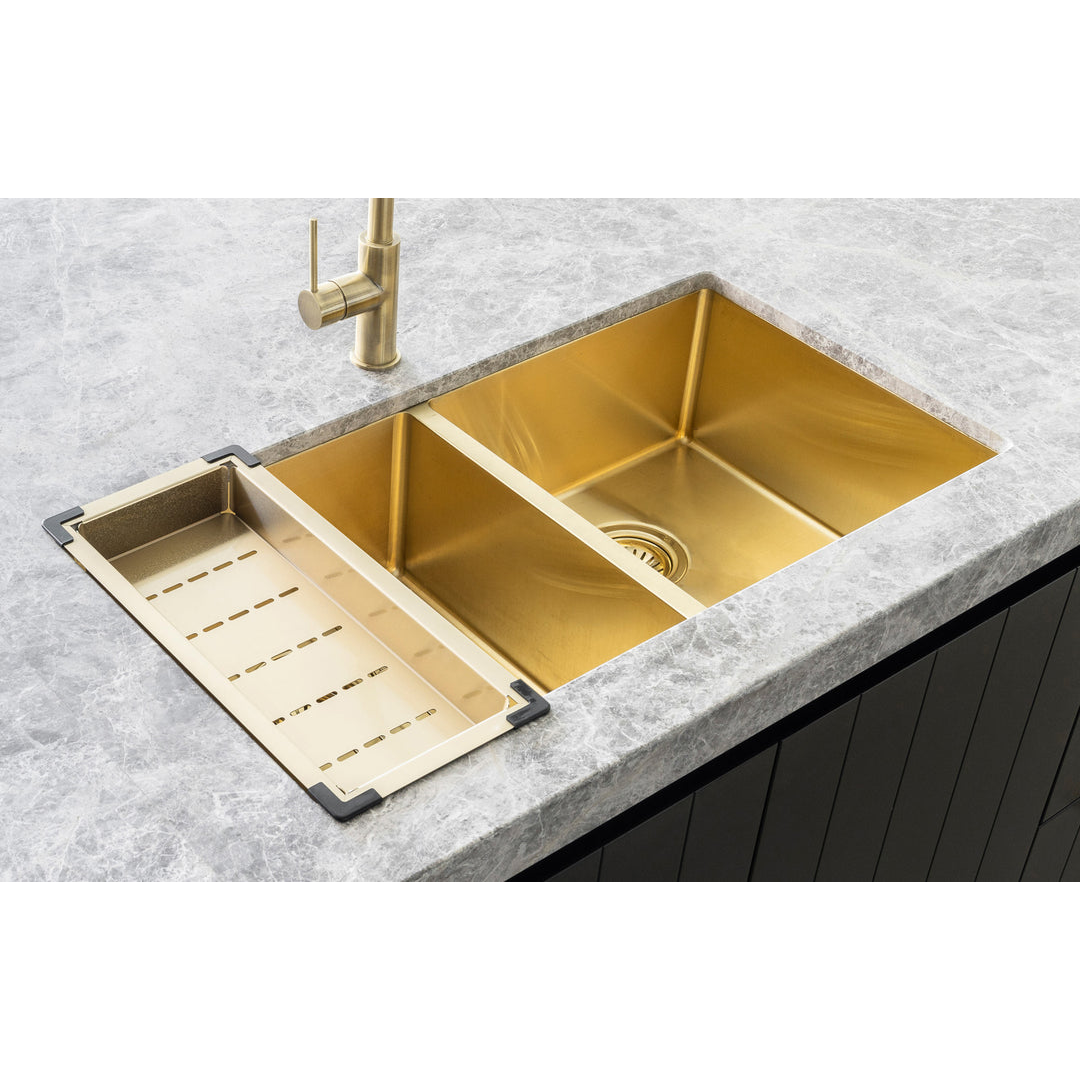 Meir Kitchen Sink Colander Tiger Bronze