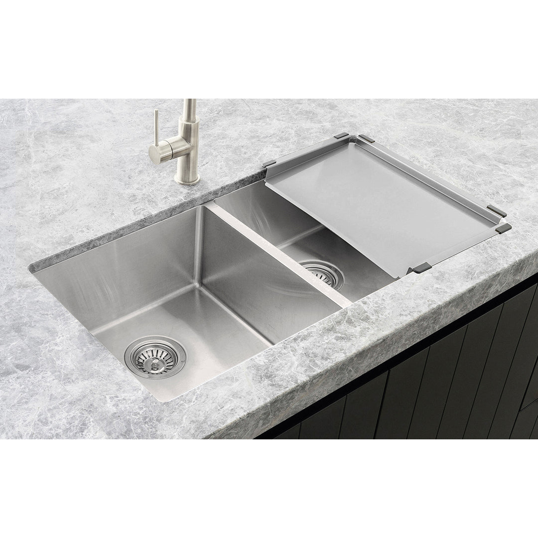 Meir Dish Draining Tray Brushed Nickel