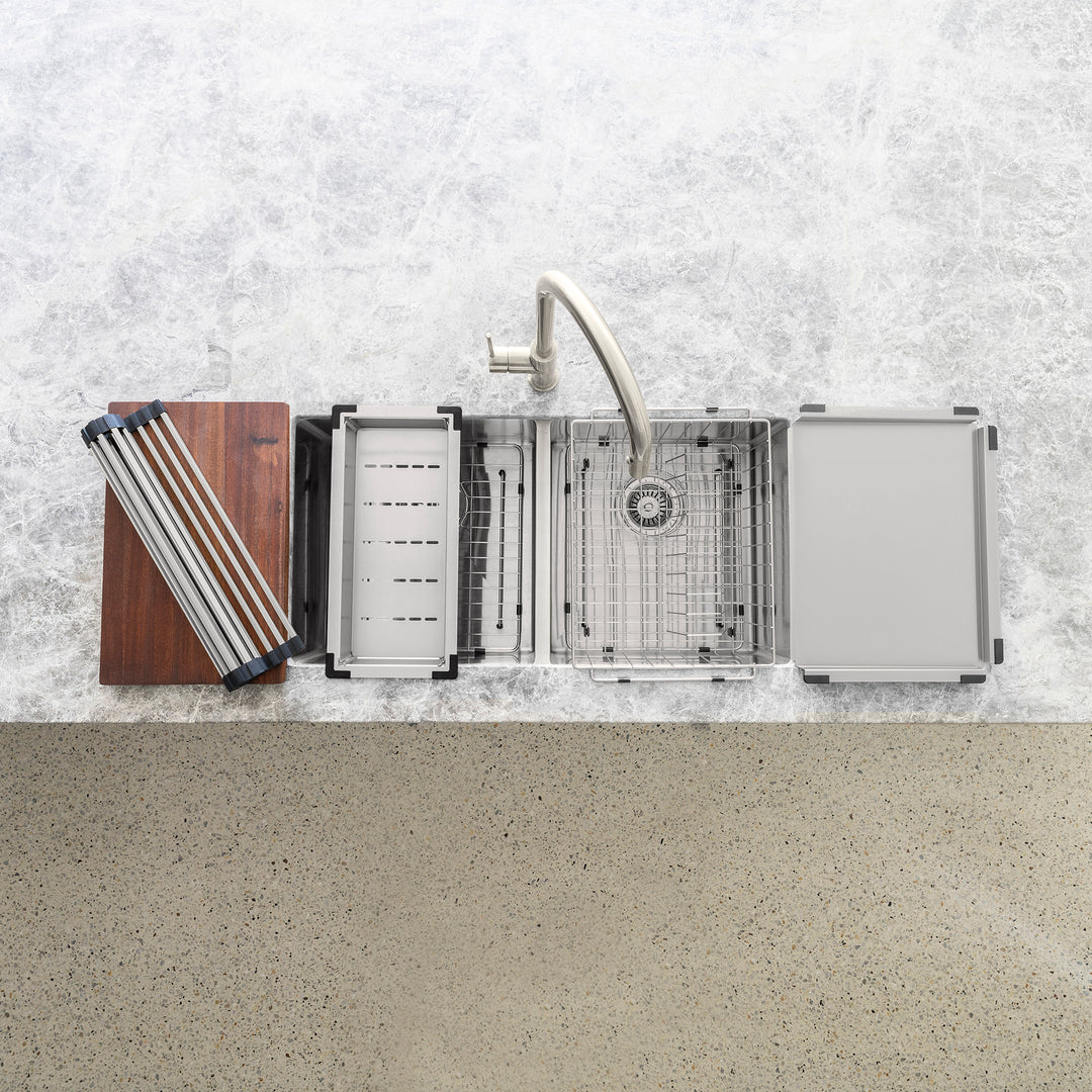 Meir Lavello Double Bowl Protection Sink Grid 760mm