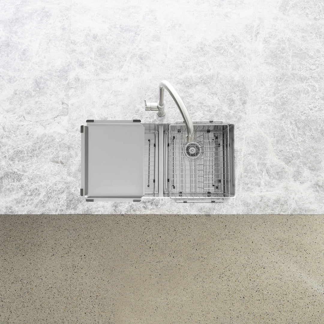 Meir Dish Draining Tray Brushed Nickel