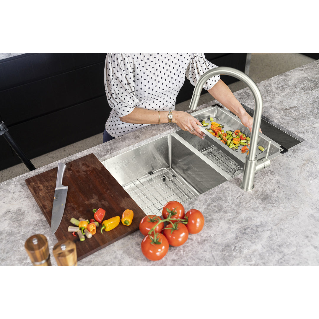 Meir Kitchen Sink Colander Brushed Nickel