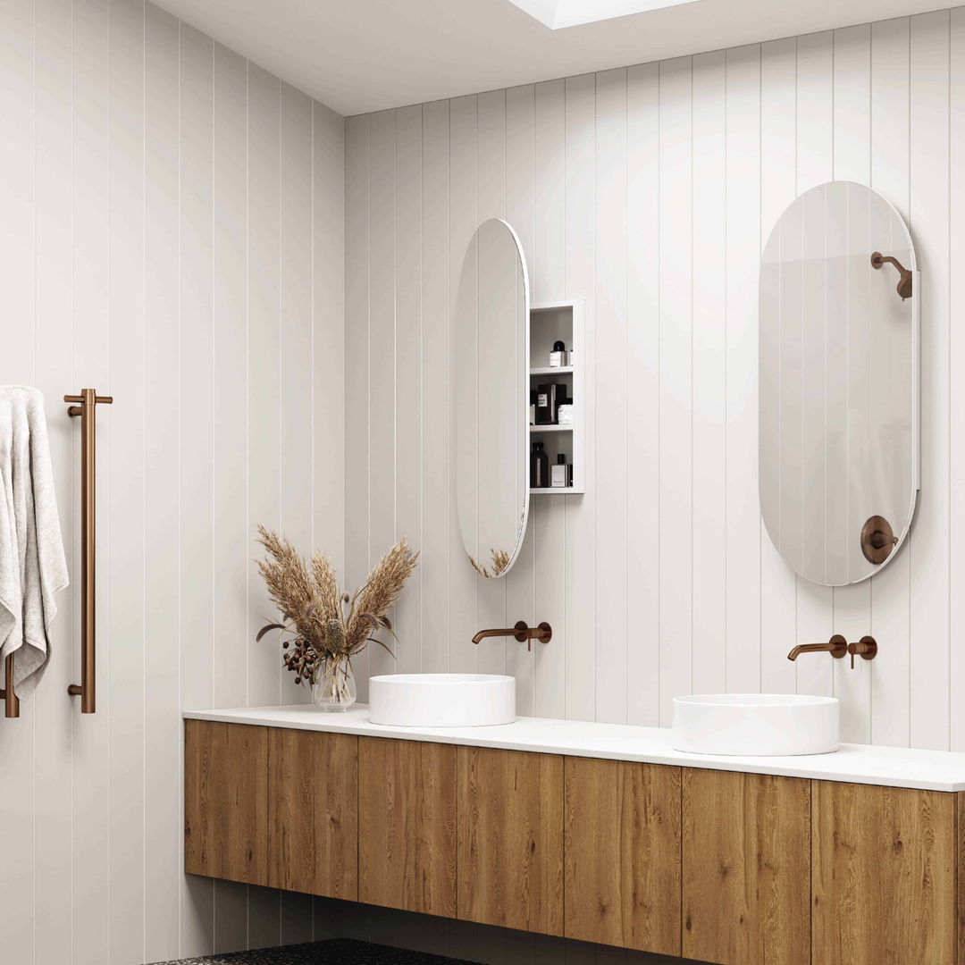 Thermogroup Lincoln Pill Mirror Cabinet White 500Mm X 1000Mm X 150Mm