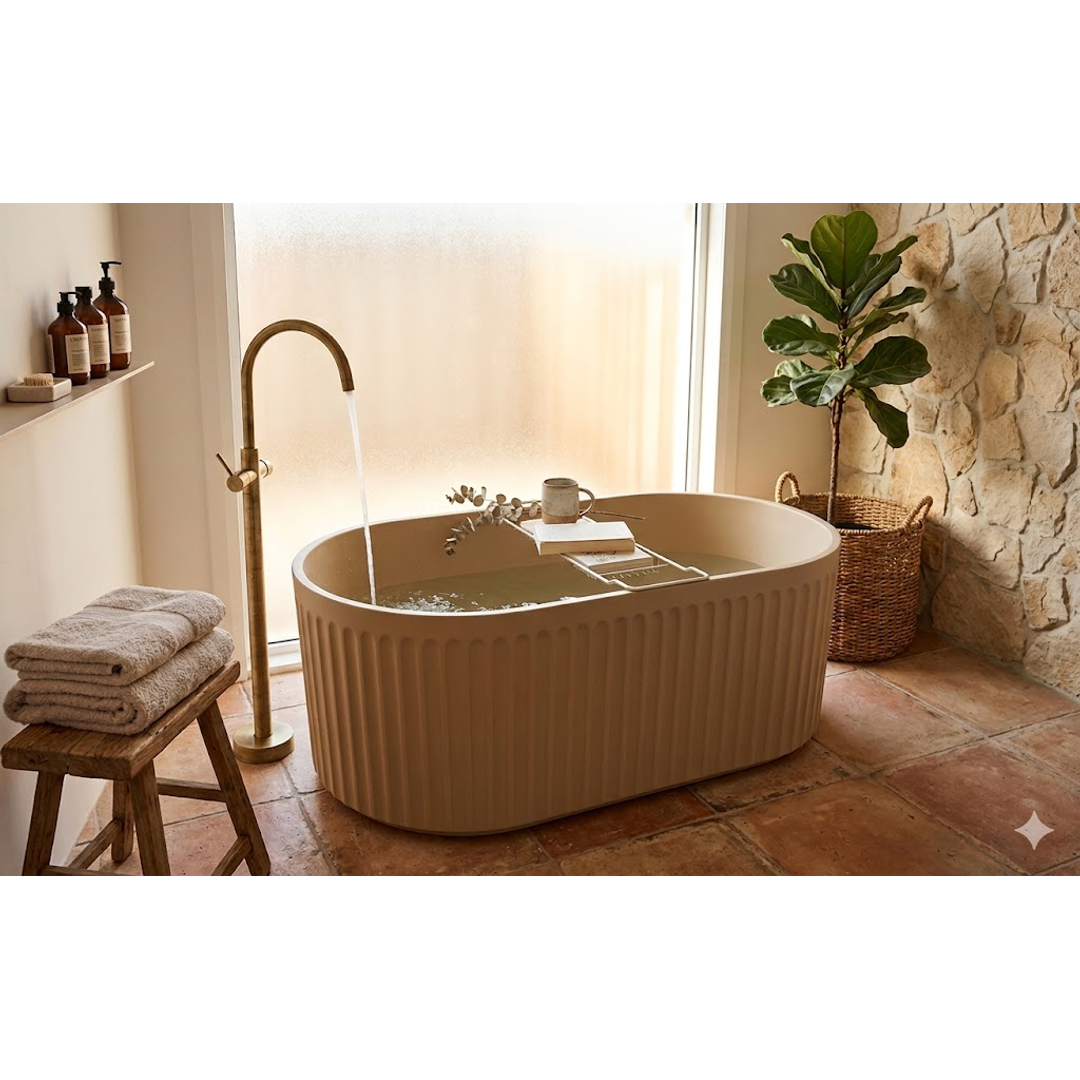 Linsol Georg 1500Mm Freestanding Bath With Overflow Ginger