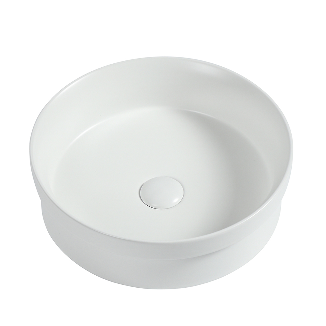 Zumi Lvia Basin 400X400X110Mm Matte White With 40Mm Matte White Pop Up Waste & Adaptor