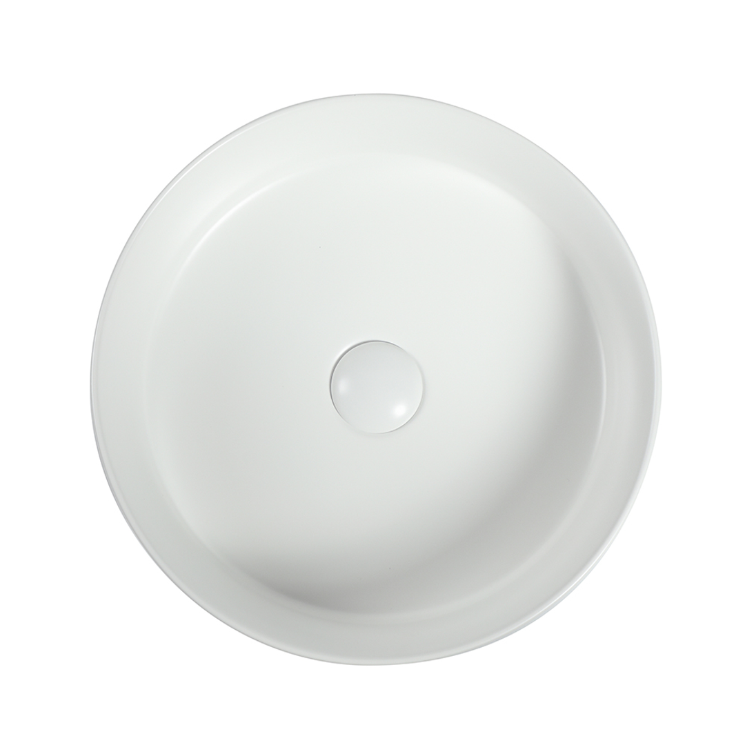 Zumi Lvia Basin 400X400X110Mm Matte White With 40Mm Matte White Pop Up Waste & Adaptor