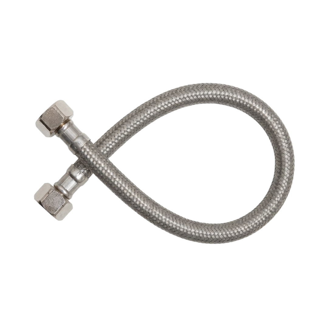 Linsol Marq 450Mm Flexible Water Hose Brushed Nickel