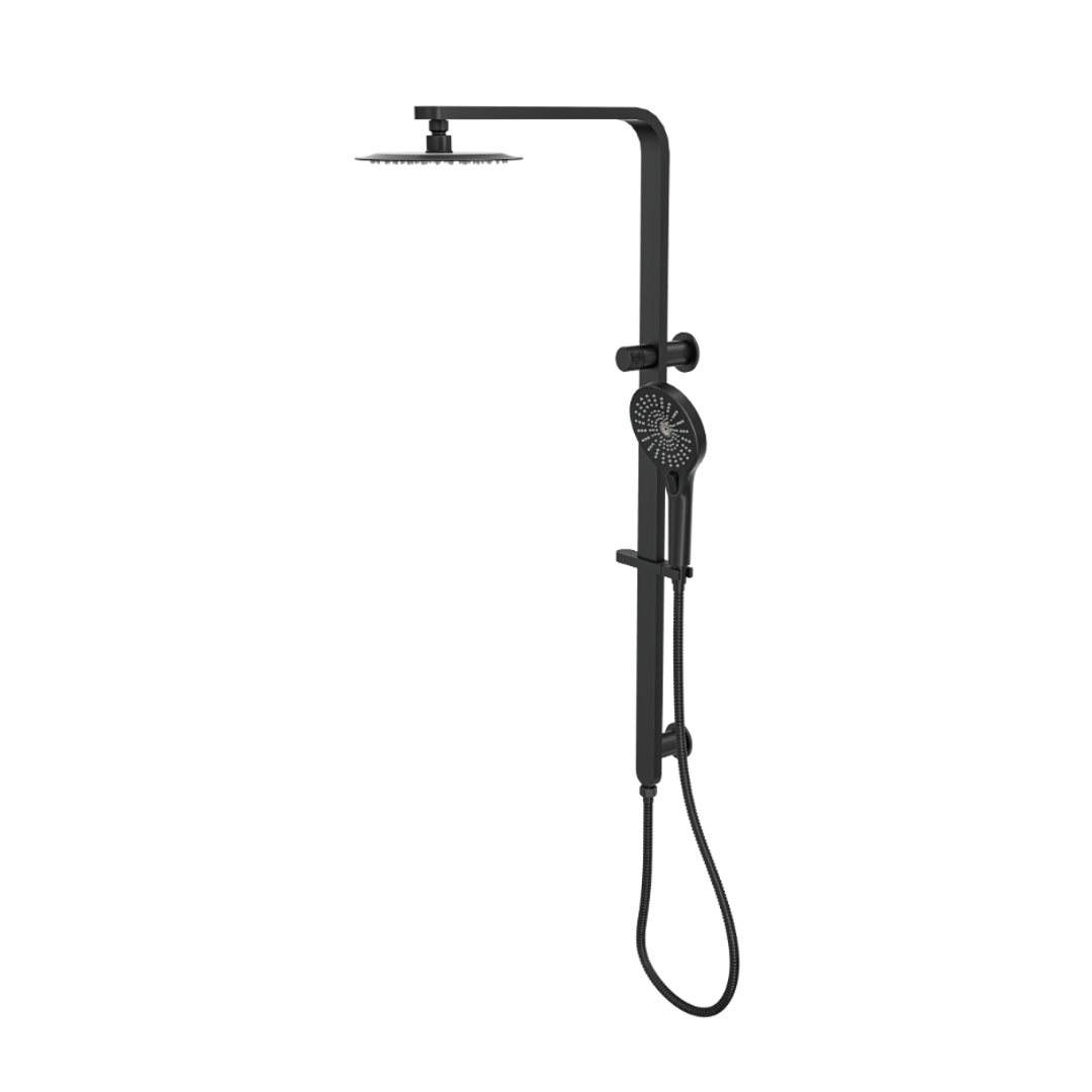 Linsol Mason Shower Combo With Multifunction Handpiece And 200Mm Round Head Matte Black