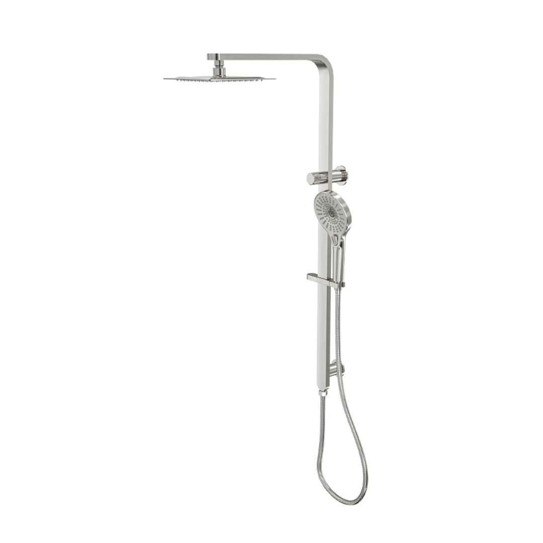 Linsol Mason Shower Combo With Multifunction Hand Piece & 200Mm Square Head Brushed Nickel