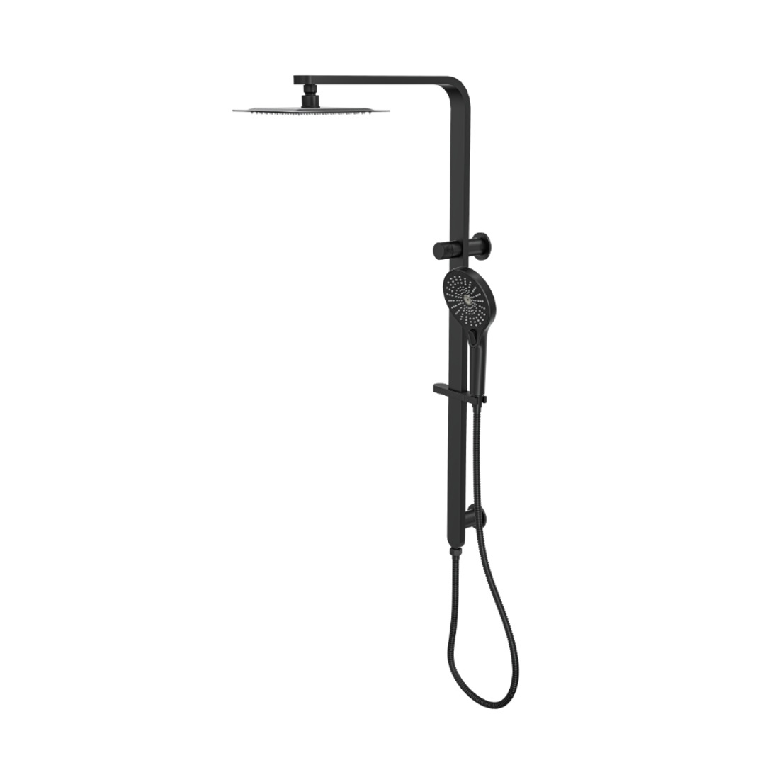Linsol Mason Shower Combo With Multifunction Handpiece And 200Mm Square Head Matte Black