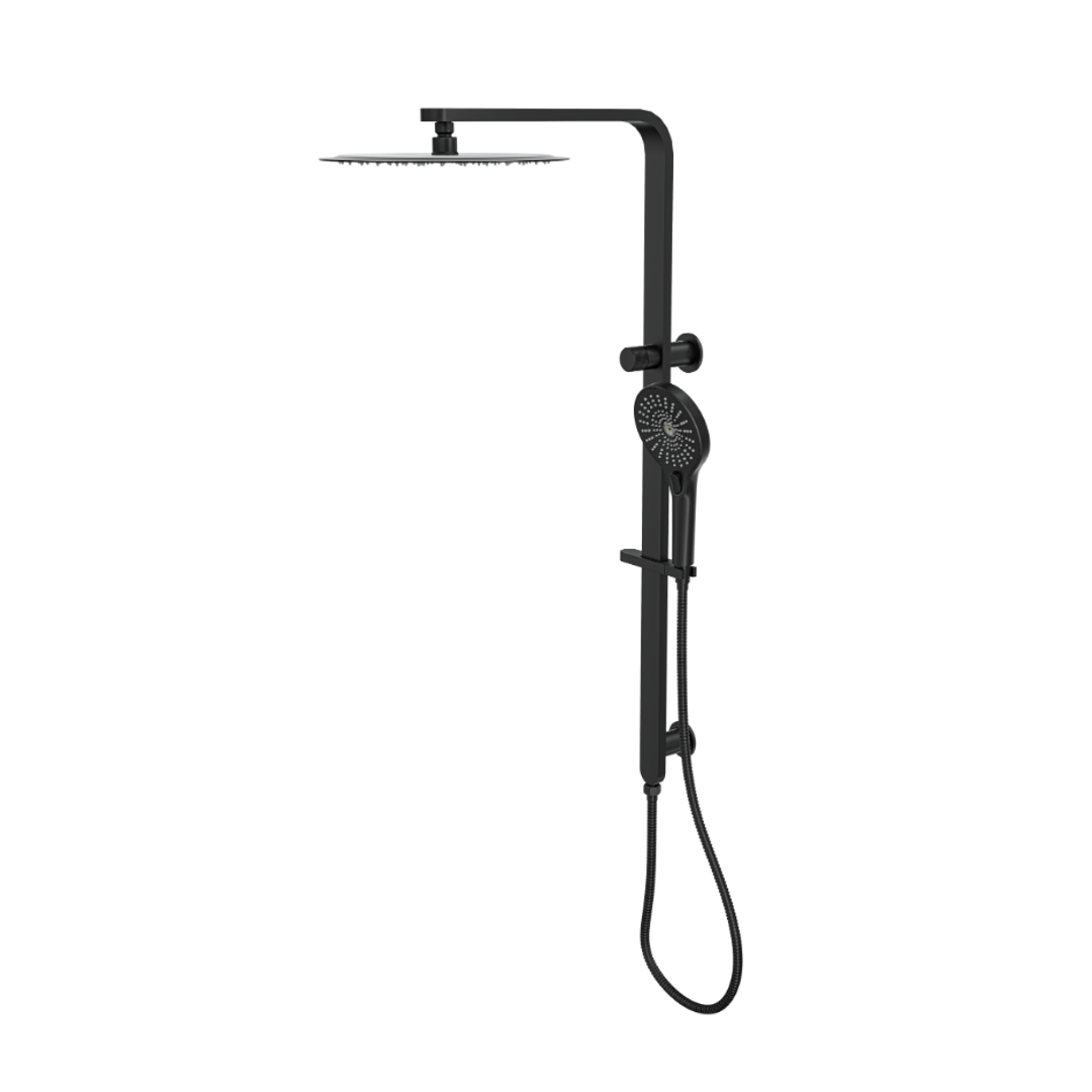 Linsol Mason Shower Combo With Multifunction Handpiece And 300Mm Round Head Matte Black