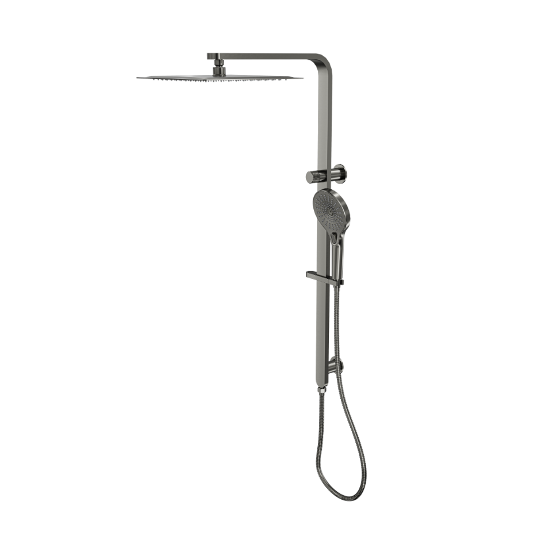 Linsol Mason Shower Combo With Multifunction Handpiece And 300Mm Square Head Gunmetal
