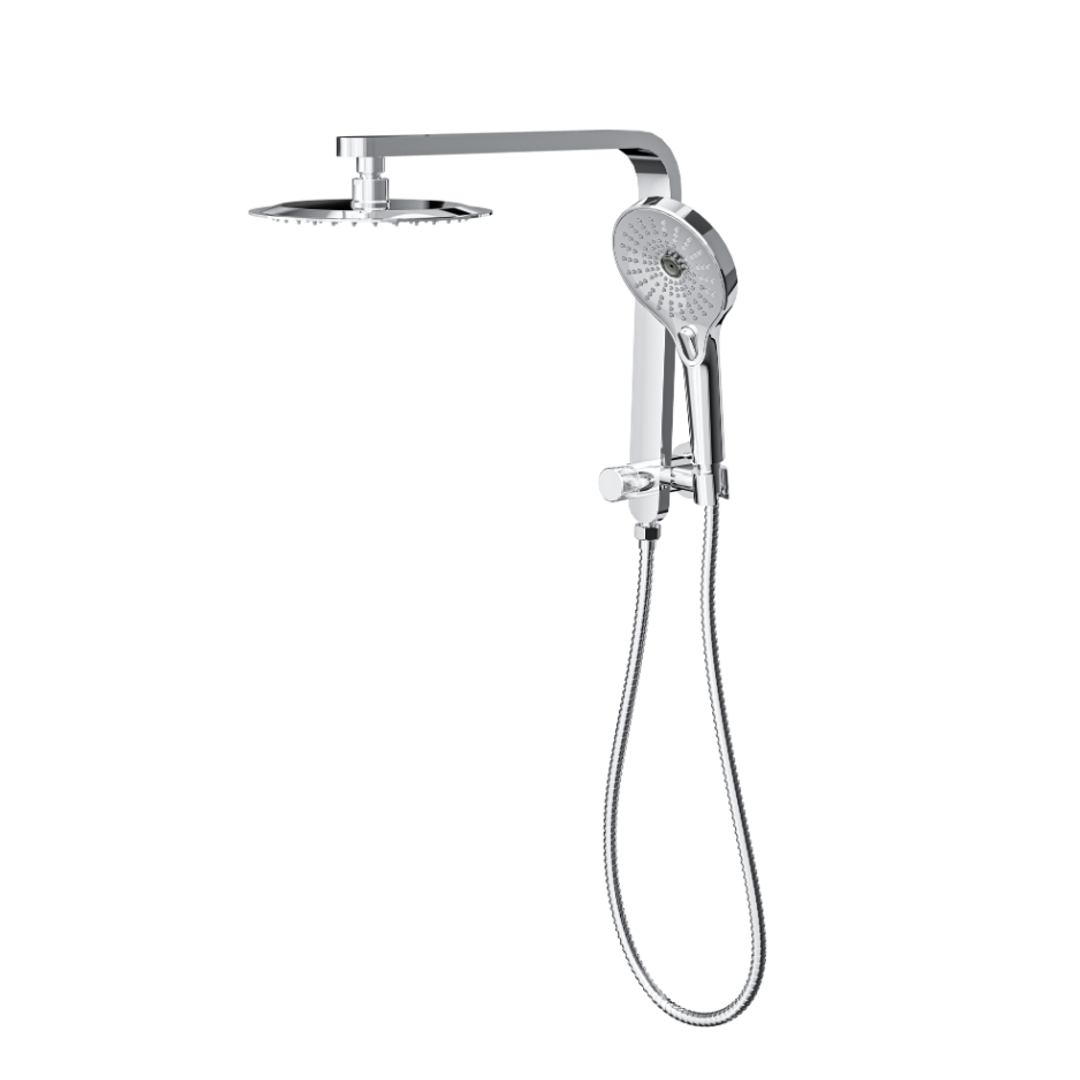 Linsol Mason Short Shower Combo With Multifunction Handpiece And 200Mm Round Head Chrome