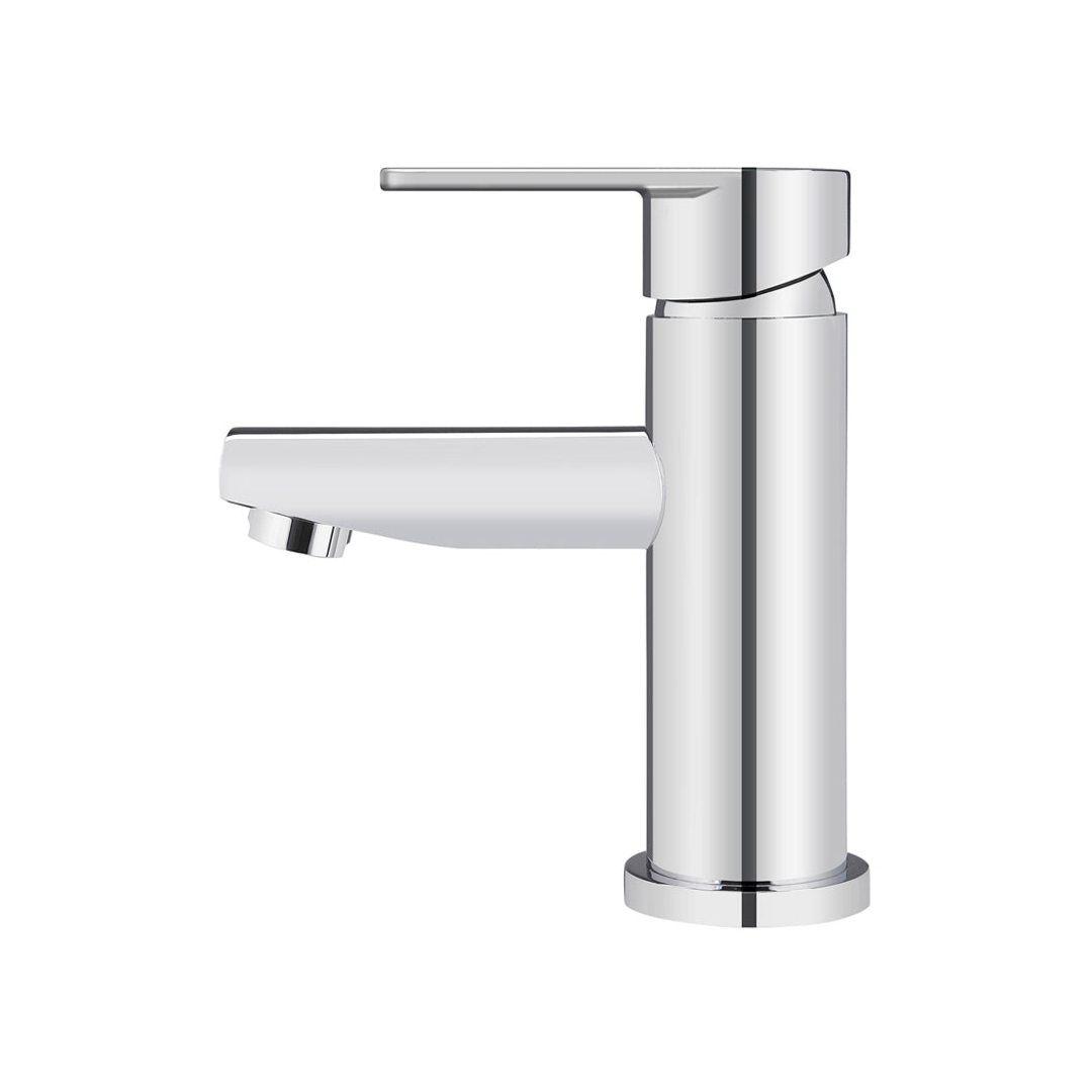 Meir Round Paddle Basin Mixer Polished Chrome