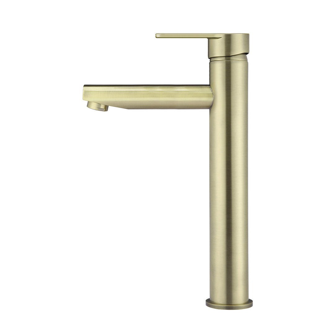 Meir Round Paddle Tall Basin Mixer Tiger Bronze