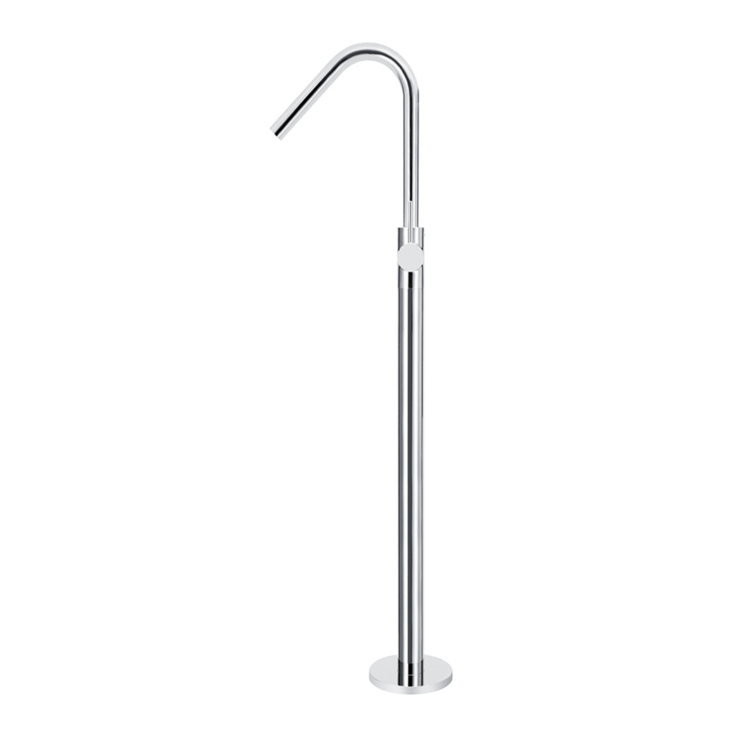 Meir Freestanding Round Bath Mixer With Hand Spray - Chrome