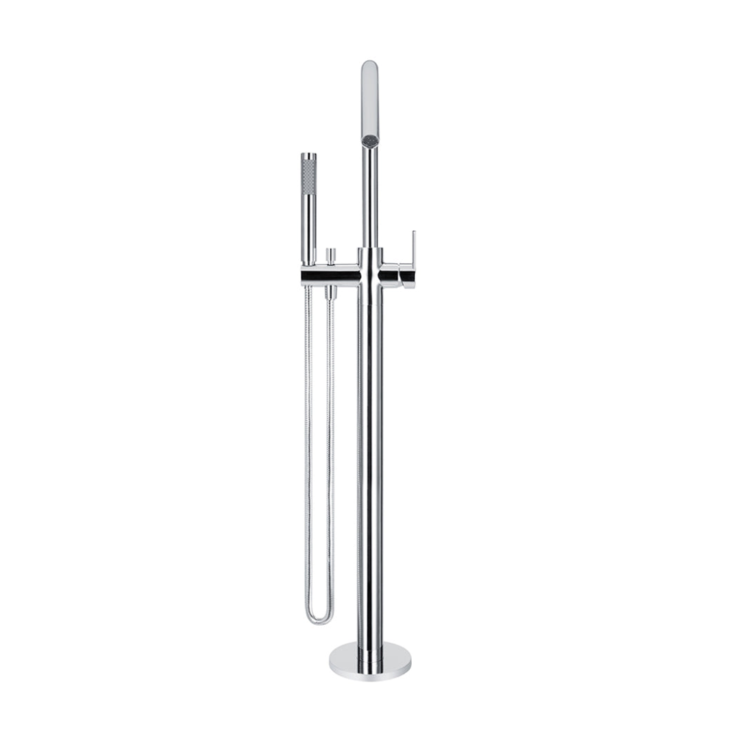 Meir Round Paddle Freestanding Bath Spout And Hand Shower Polished Chrome