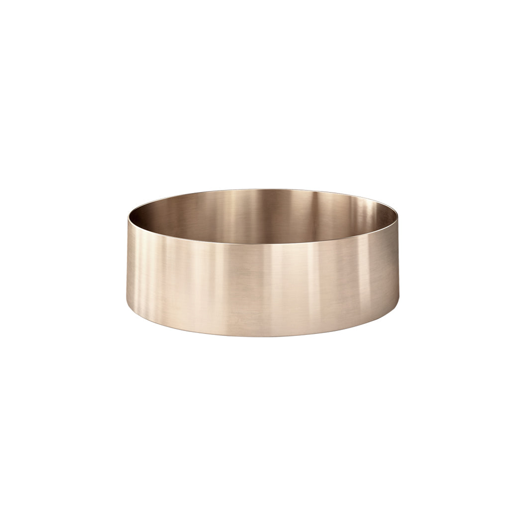 Meir Steel Round Bathroom Basin 380 X 110 Pvd Champagne