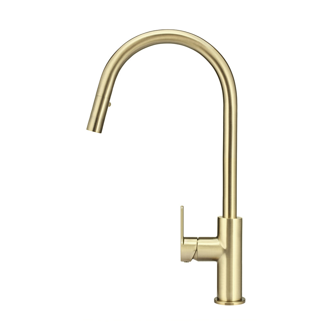 Meir Round Paddle Piccola Pull Out Kitchen Mixer Tap Tiger Bronze