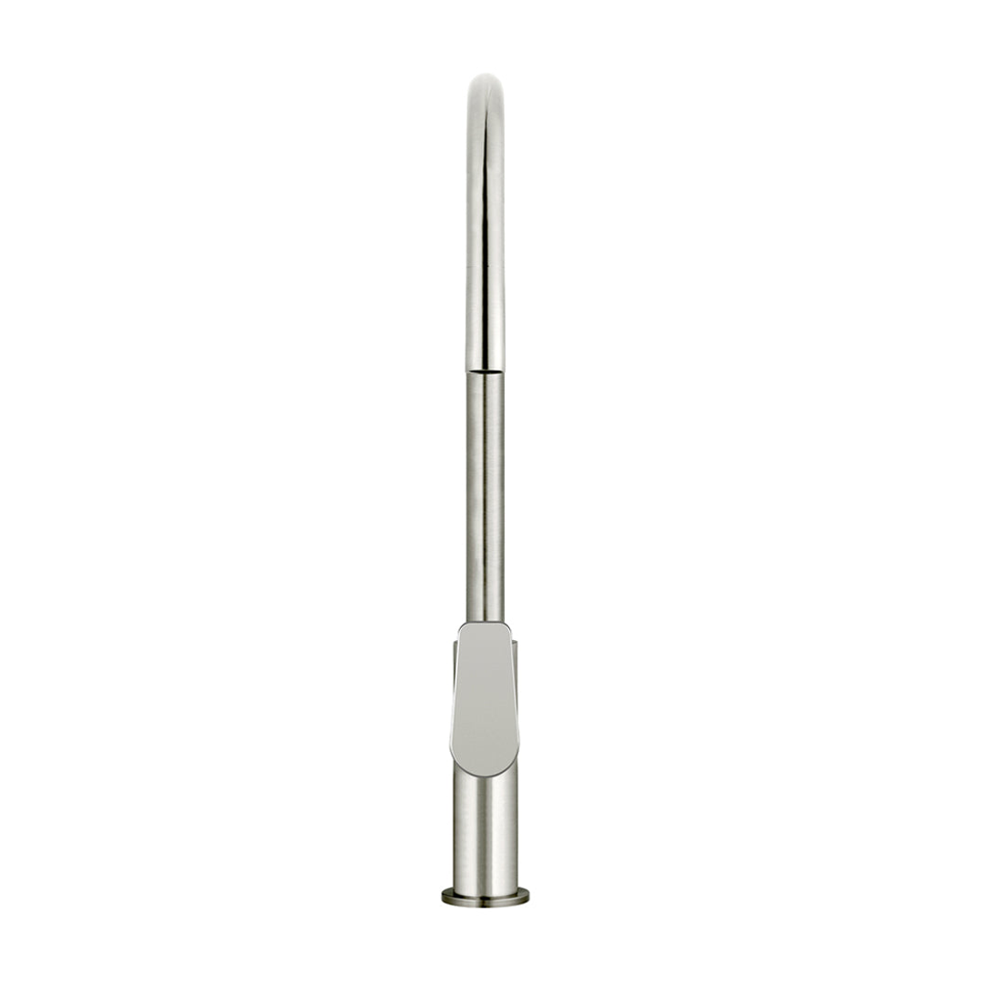 Meir Round Paddle Piccola Pull Out Kitchen Mixer Tap Brushed Nickel