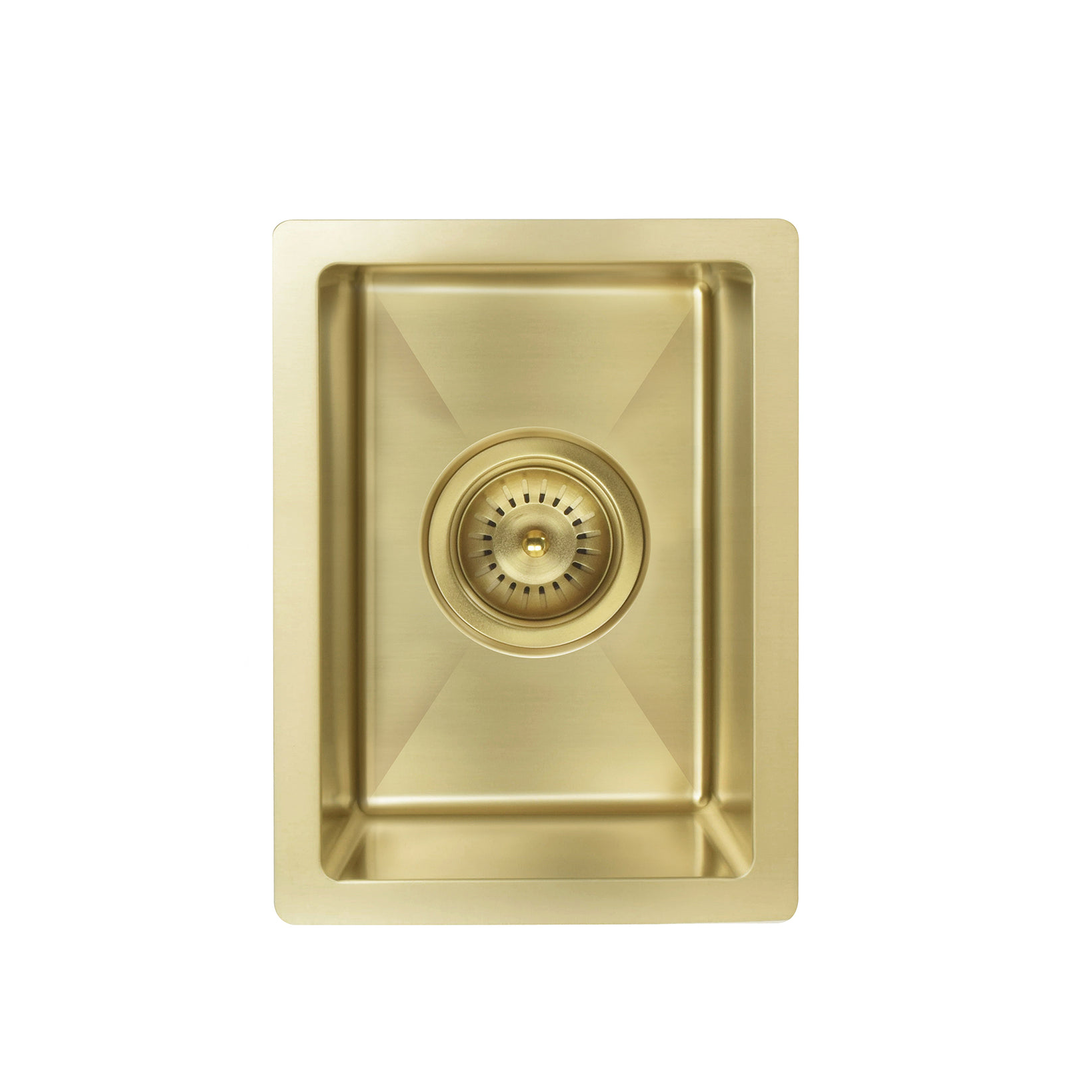Meir Bar Sink Single Bowl 382mm X 272mm - Brushed Bronze Gold