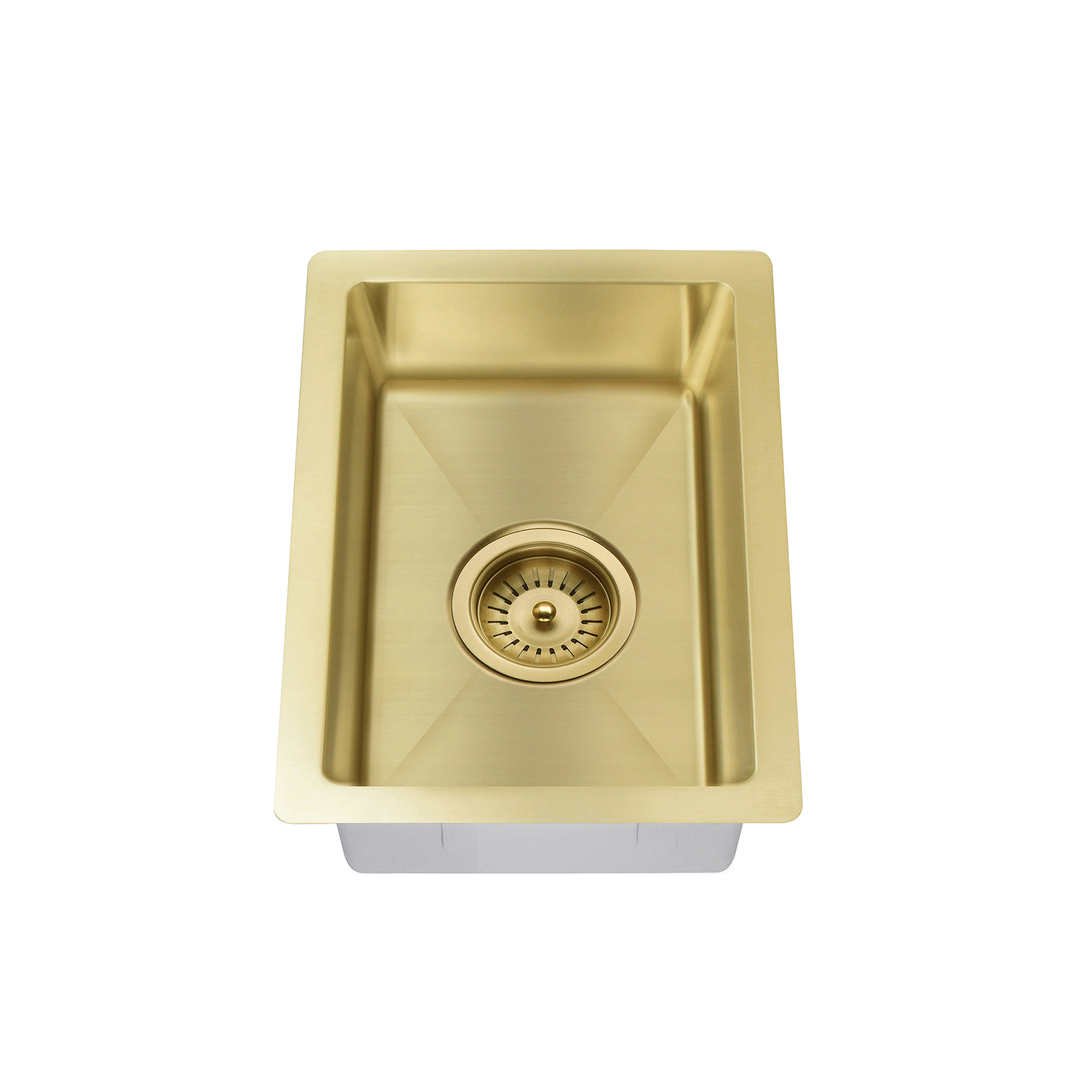 Meir Bar Sink Single Bowl 382mm X 272mm - Brushed Bronze Gold