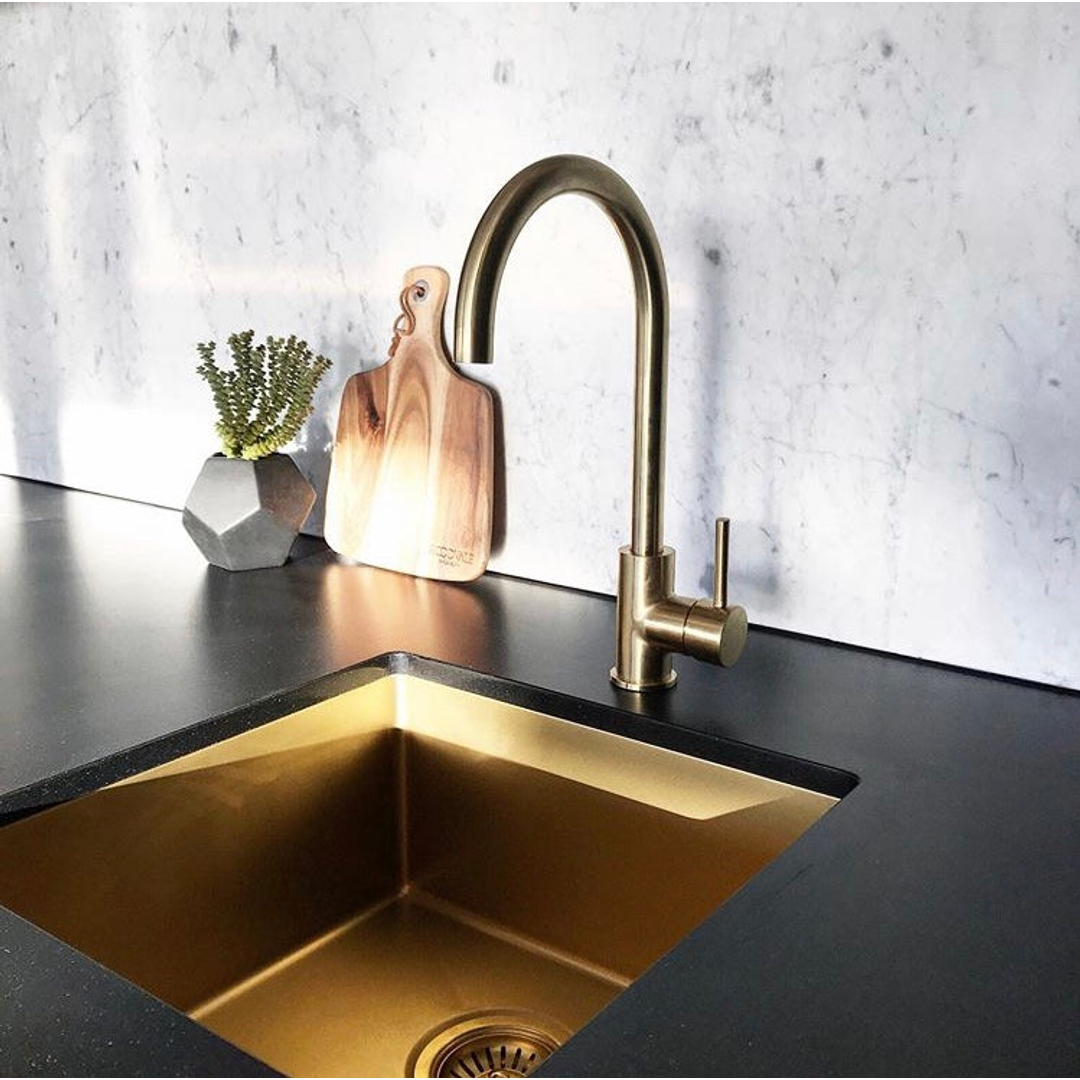 Meir Kitchen Sink Single Bowl 450 X 450 Tiger Bronze