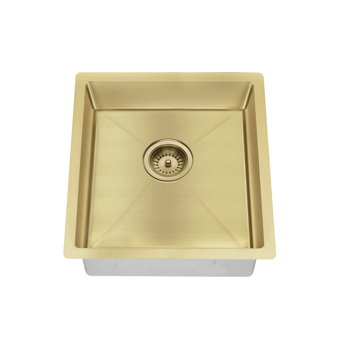 Meir Kitchen Sink Single Bowl 450 X 450 Tiger Bronze