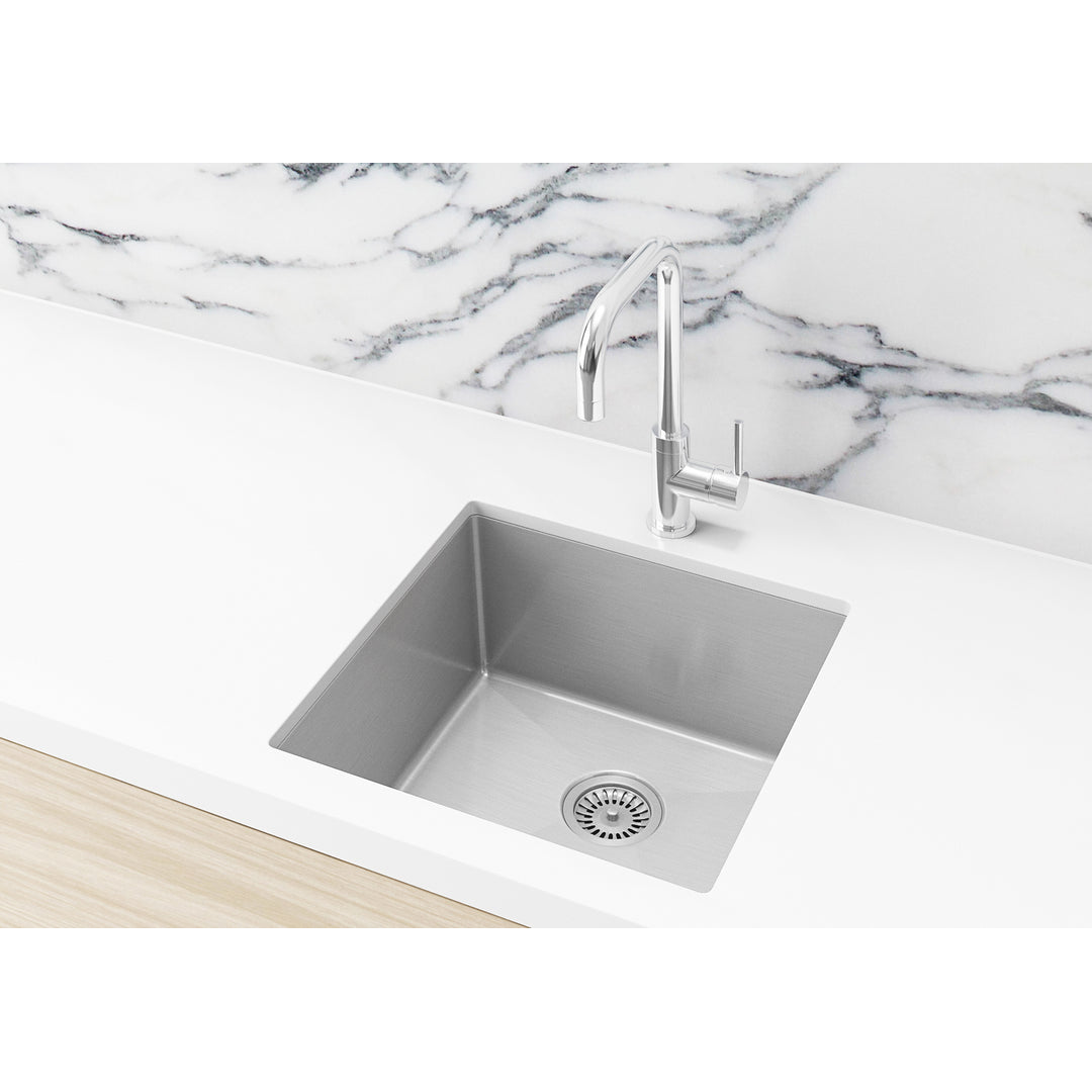 Meir Kitchen Sink Single Bowl 450mm X 450mm - Brushed Nickel