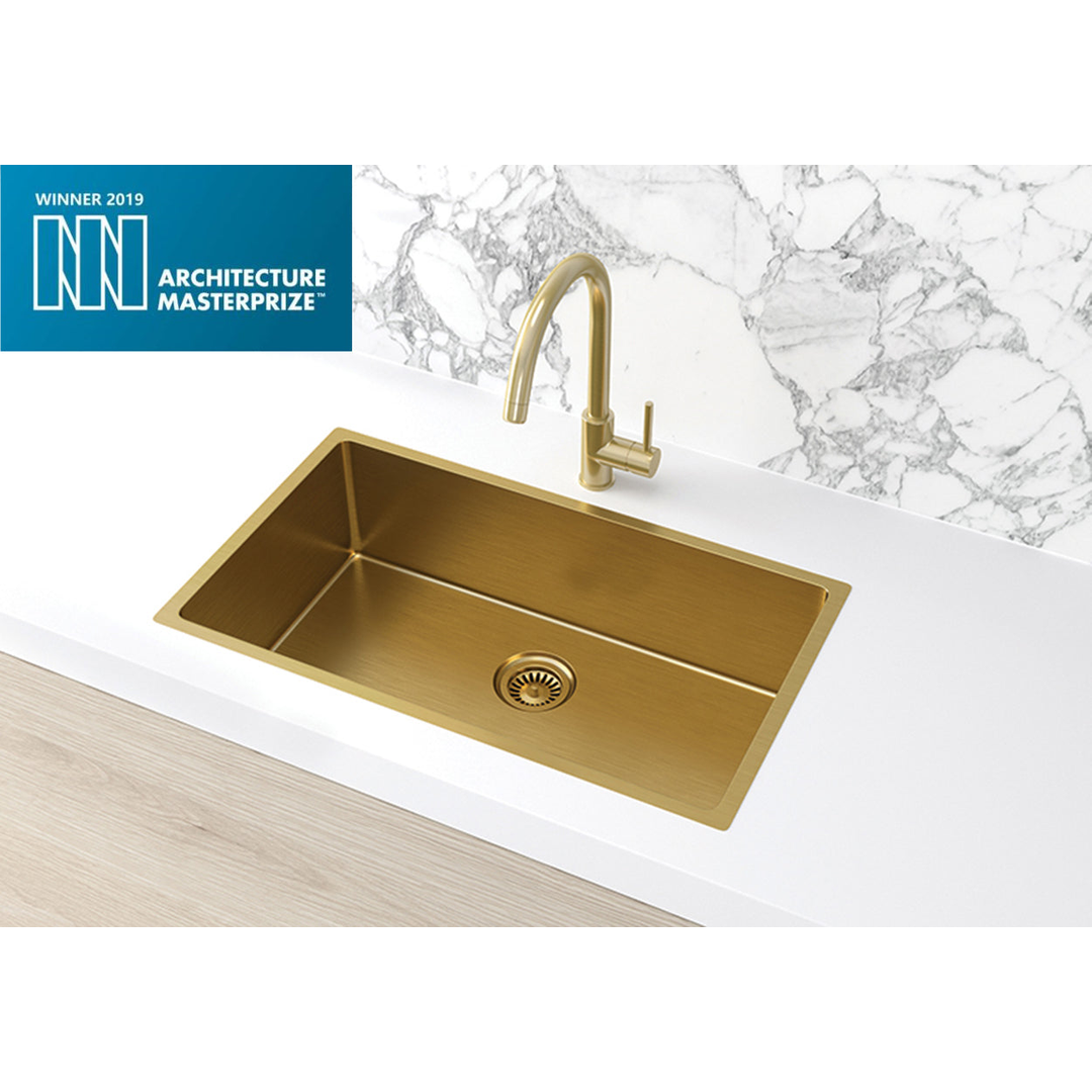 Meir Kitchen Sink Single Bowl 760 X 440 Tiger Bronze