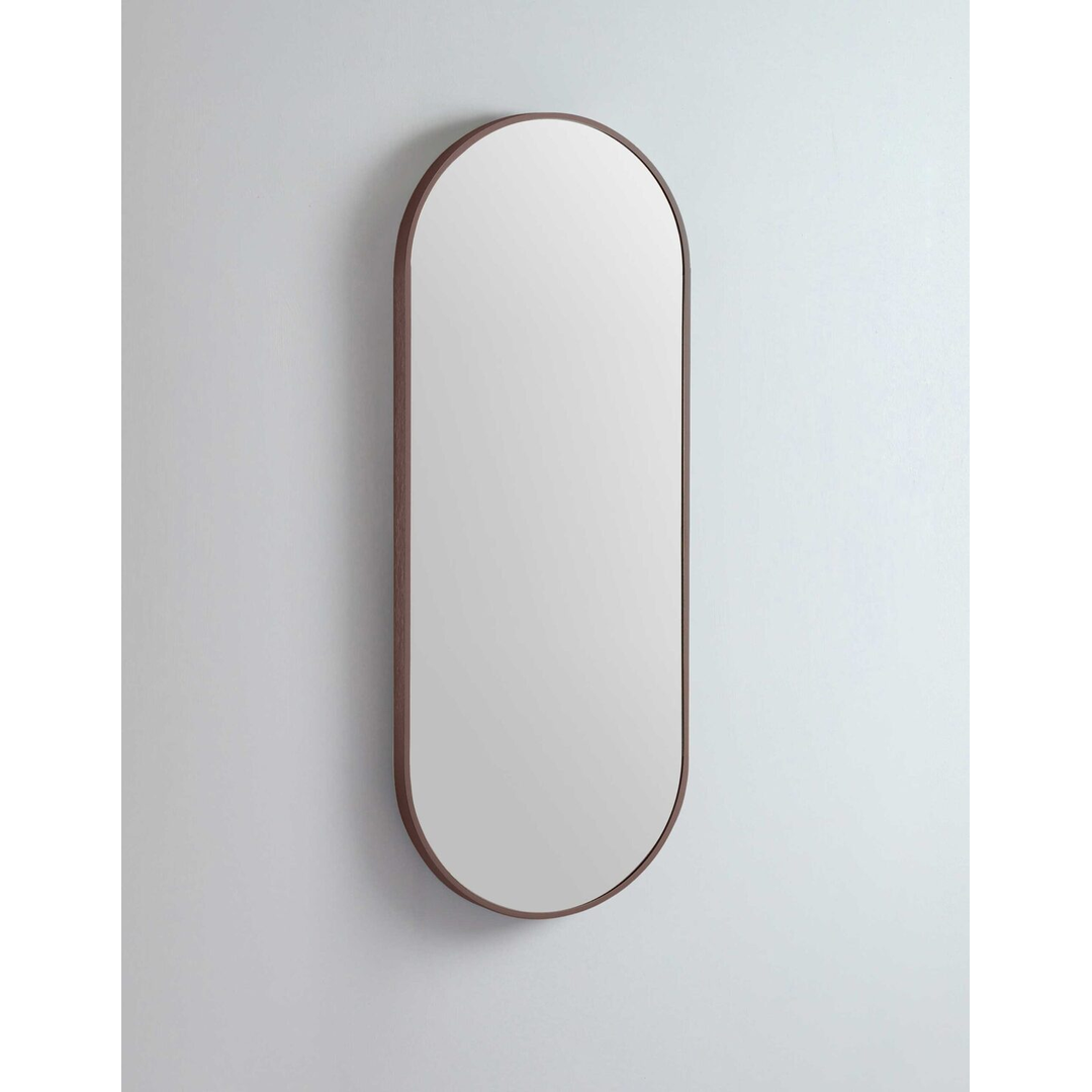Remer Modern Oblong 460X1210 Cuban Bronze Framed Mirror With Mirage Magnifier