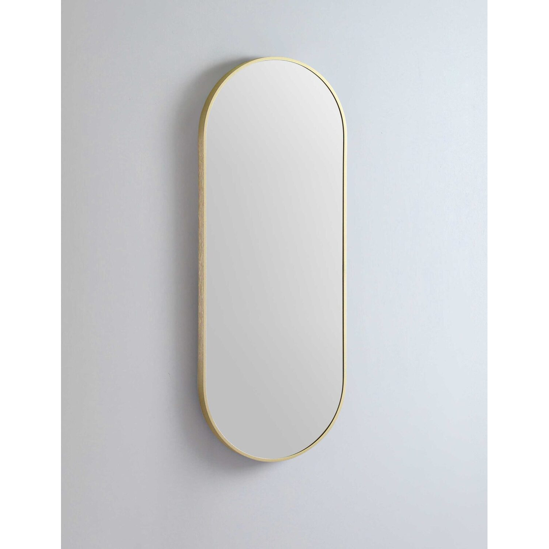 Remer Modern Oblong Nordic Gold Framed Mirror