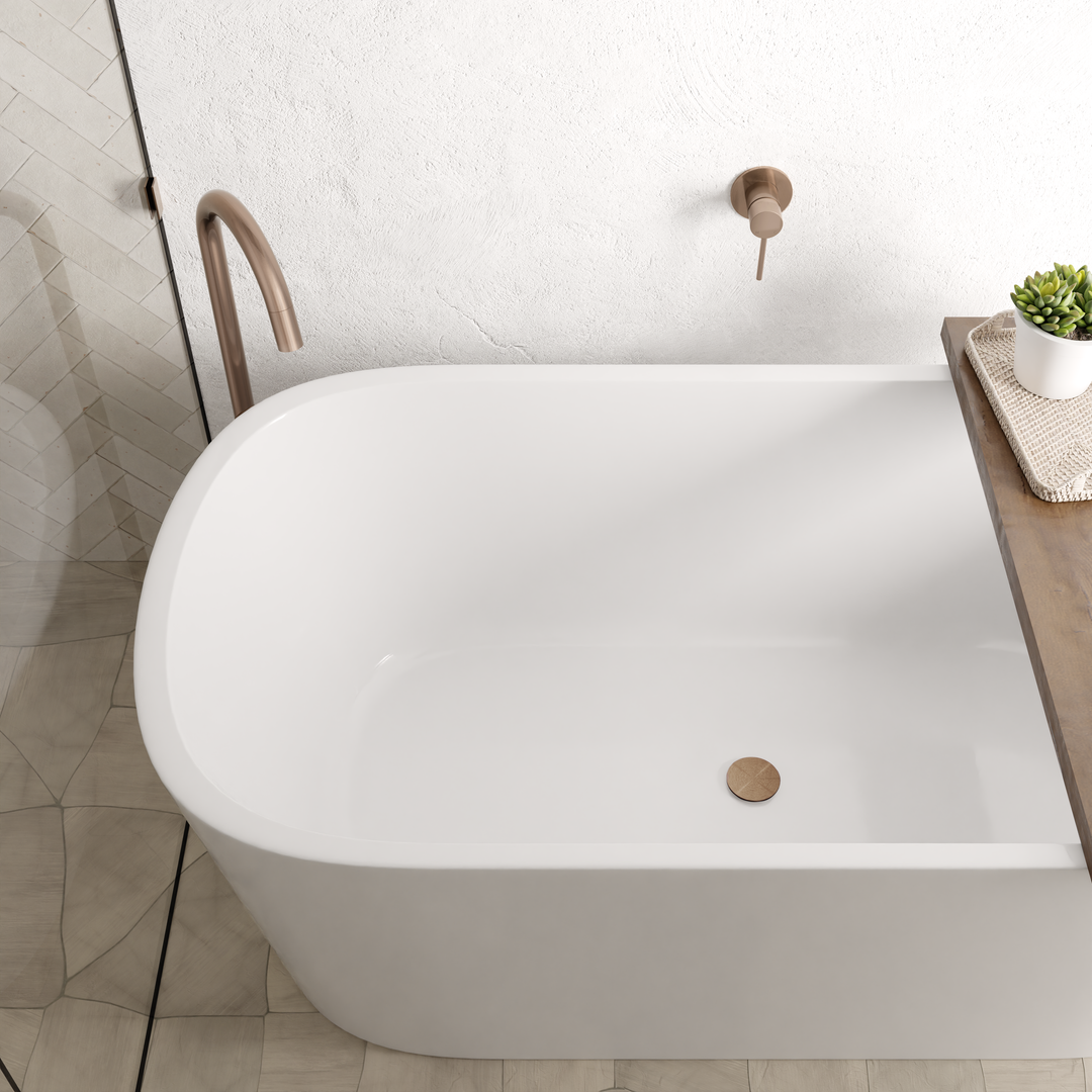 Meir Universal All In One Pop Up Waste Basin & Bath Champagne