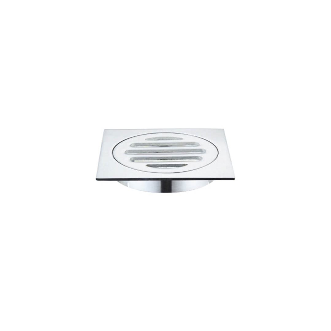 Meir Square Floor Grate Shower Drain 80Mm Outlet Polished Chrome