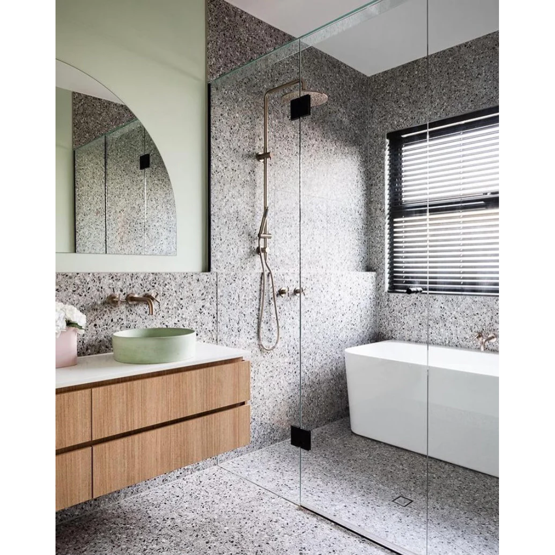 Meir Shower Waste With Tile Insert Brushed Nickel