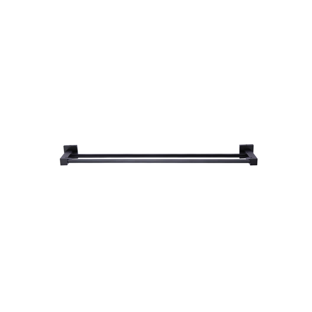 Meir Square Double Towel Rail 600Mm Matte Black