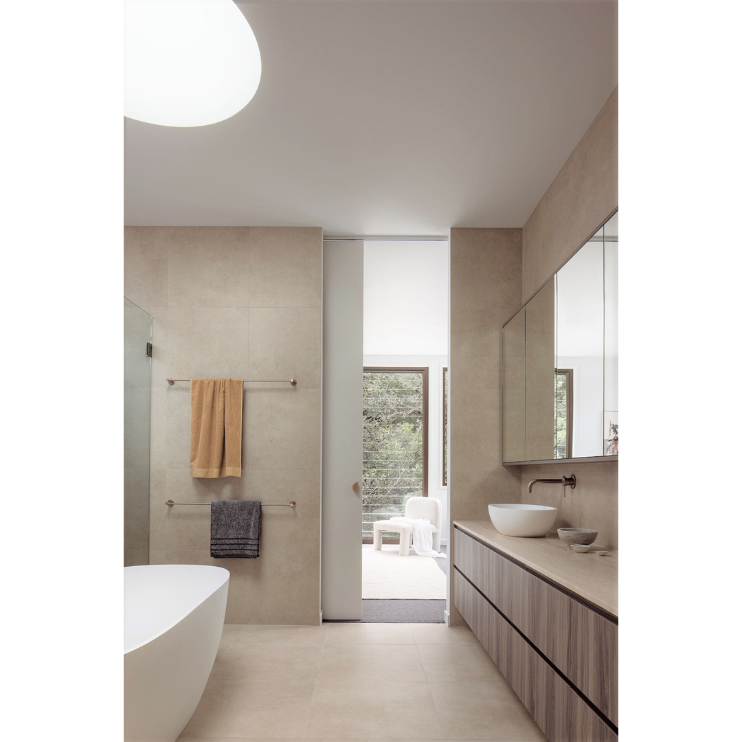 Meir Round Single Towel Rail 900Mm Champagne