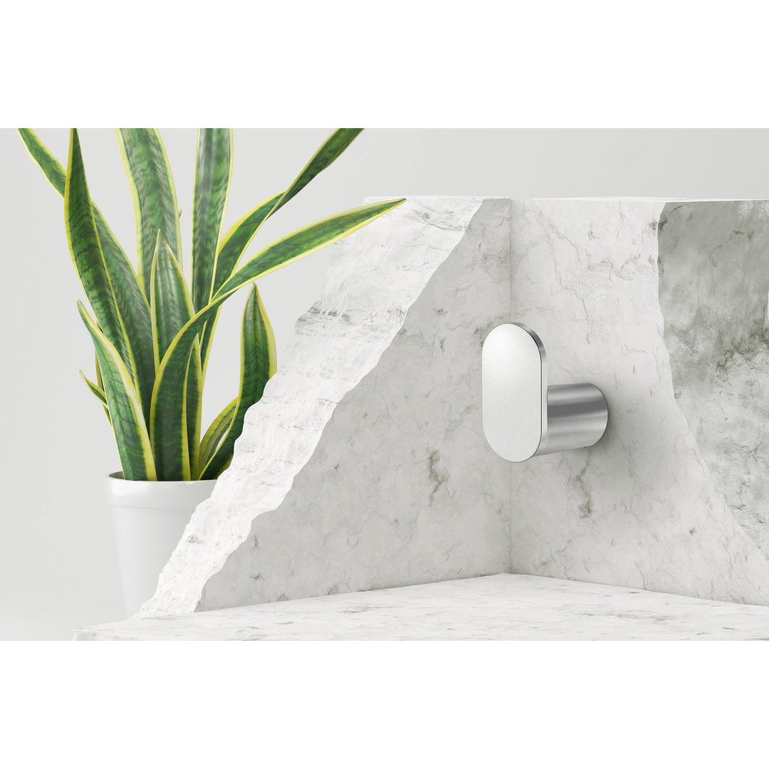 Meir Curvae Single Robe Hook Polished Chrome