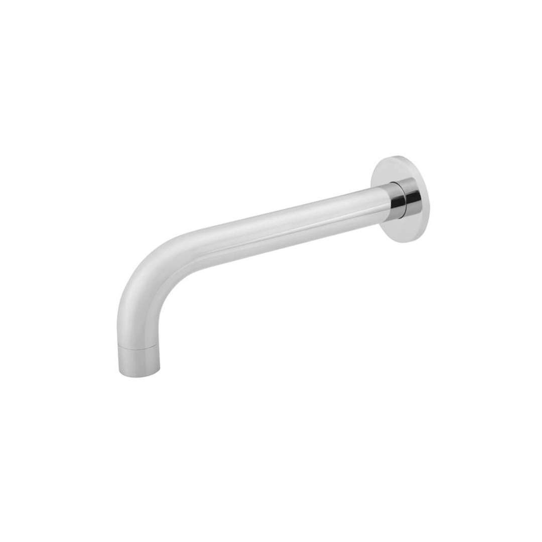 Meir Chrome Round Curved Wall Spout 200mm