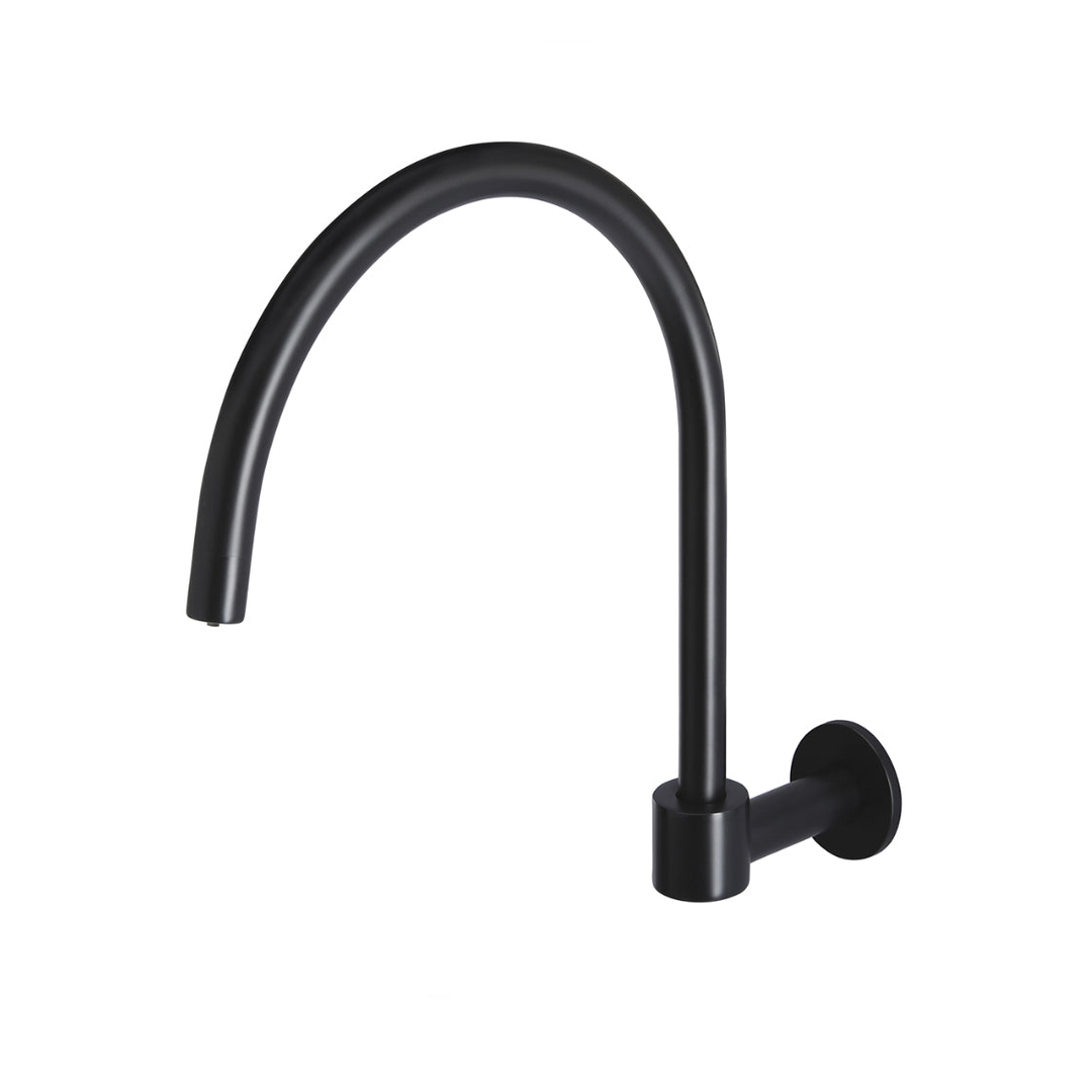Meir Round High Rise Swivel Wall Spout Matte Black